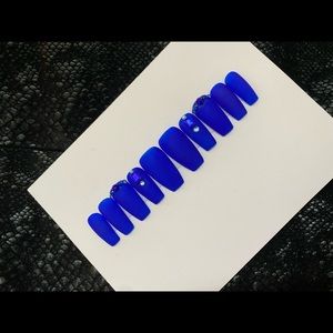 Royal Blue Press Ons